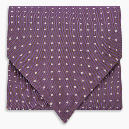 Lilac and Violet Micro Dot Silk Cravat Image 4