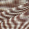 View 8 of product The Turnbull & Asser Burgundy Micro Check Westminster Shirt is a long-sleeved button-up with a classic collar and tailored fit, featuring a subtle micro check pattern, shown against a white background.