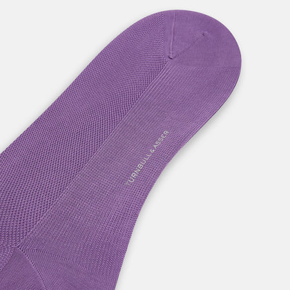 Violet Micro Knit Mid-Length Socks Image 2