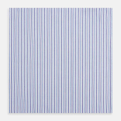 NAVY AND BLUE MULTI STRIPE HANDKERCHIEF Image 2