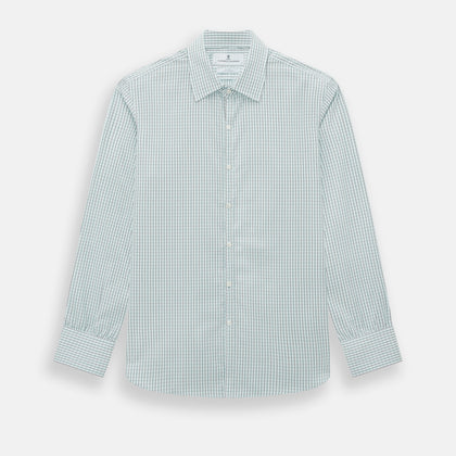 Forest Melange and Red Overlay Grid Check Westminster Shirt