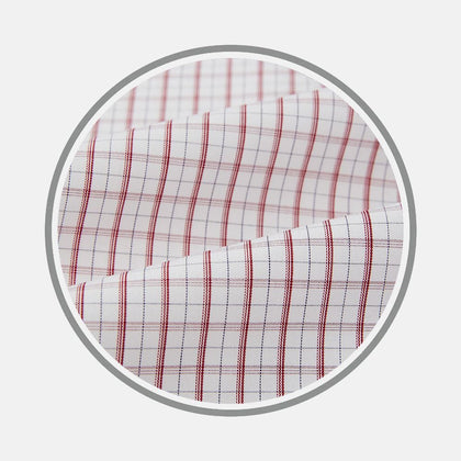 Red Tattersall Check Fabric