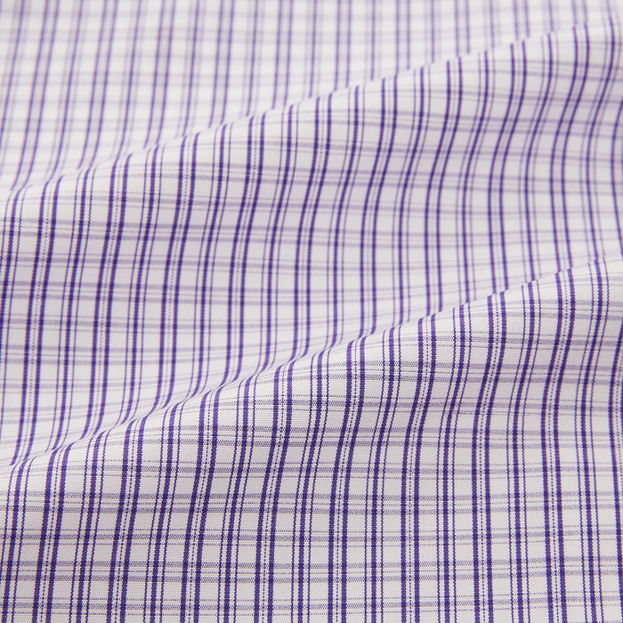 Purple Double Graph Check Mayfair Shirt Image 5