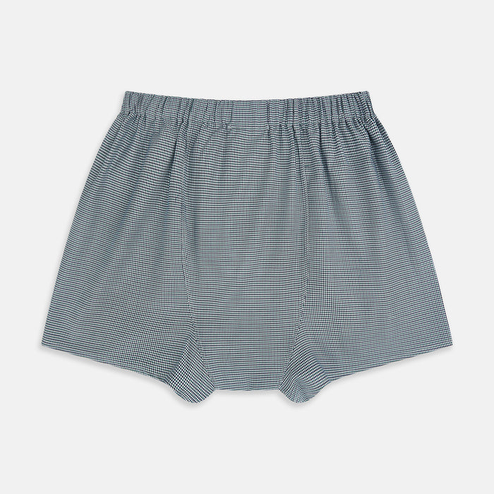 Green Houndstooth Godfrey Boxer Shorts Image 1