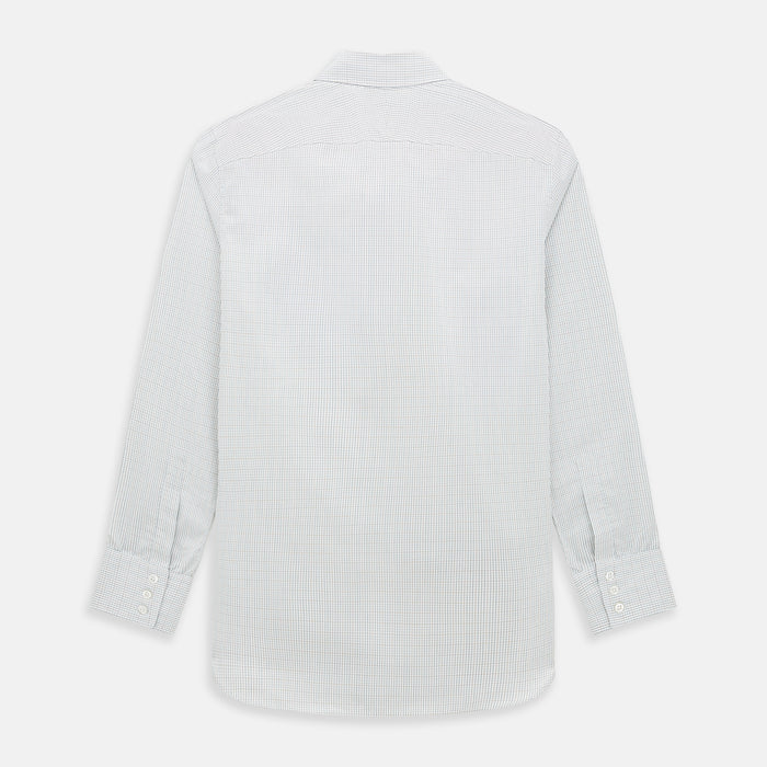 Forest Melange and Red Micro Check Windsor Shirt Image 2