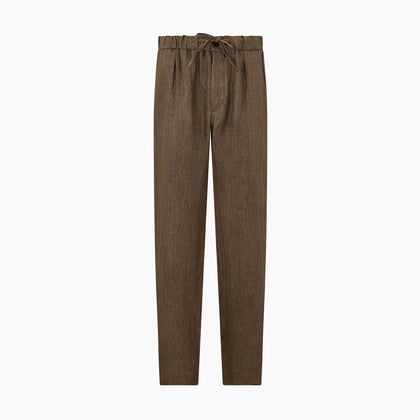 Pine Cone Linen Herringbone Miles Trousers Image 7