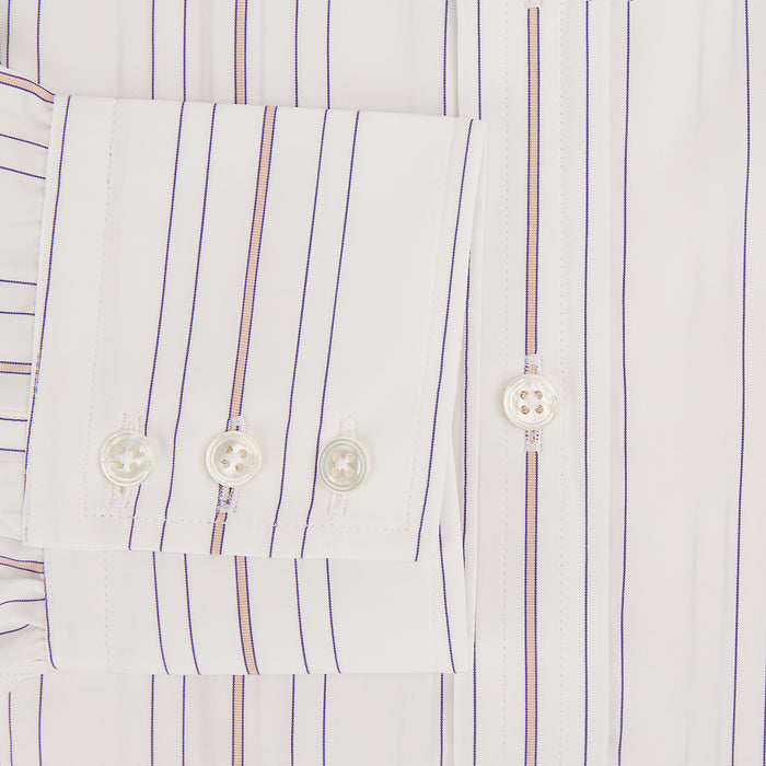 Purple and Rose Multi Stripe Mayfair Shirt Image 3