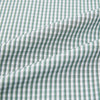 View 6 of product The Turnbull & Asser Green Fine Check Mayfair Shirt, crafted from fine Italian cotton with a pointed collar and buttoned cuffs, is shown laid flat on a white background.