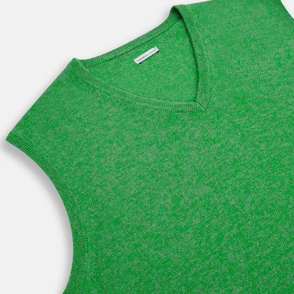 Fern Green V-neck Sleeveless Vest Image 1