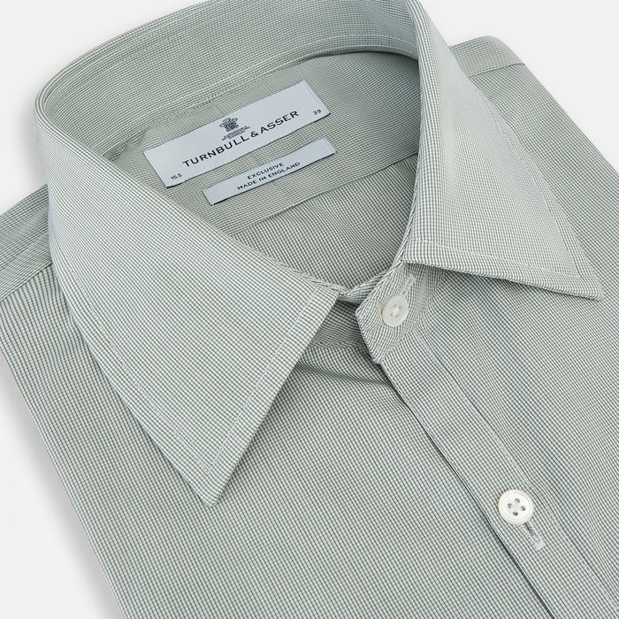 Dark Green Micro Graph Check Westminster Shirt Image 1