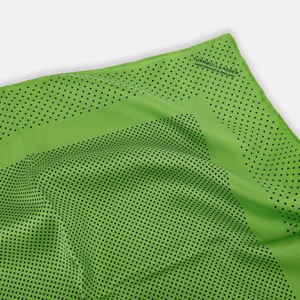 Kelly Green Dot Silk Pocket Square Image 1