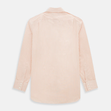Orange Ticking Stripe Mayfair Shirt Image 2