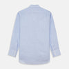 View 5 of product Turnbull & Asser's Pale Blue Check Linen Regular Fit Mayfair Shirt features a classic collar, front pocket, and buttoned cuffs—a breezy update to the traditional check shirt.