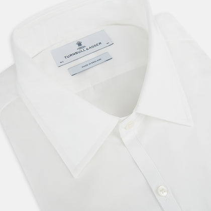 PLAIN WHITE WESTMINSTER SHIRT WITH TURNBULL COLLAR AND 3- BUTTON CUFFS Image 1