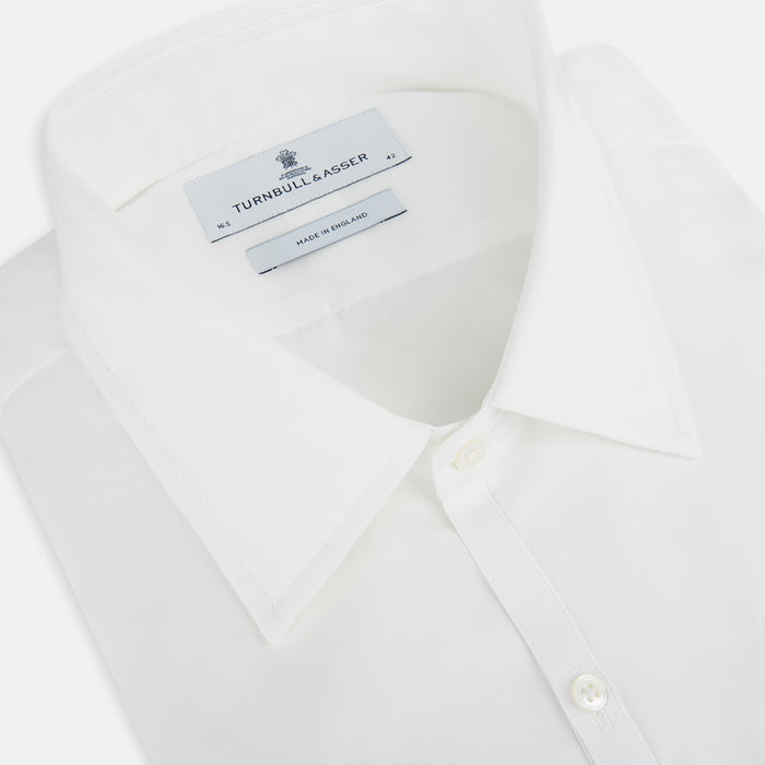 PLAIN WHITE WESTMINSTER SHIRT WITH TURNBULL COLLAR AND 3- BUTTON CUFFS Image 1