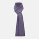 The Turnbull & Asser Purple and Lilac Hexagon Cashmere Knitted Scarf, featuring a white hexagon pattern, is neatly knotted and displayed on a plain background—a stylish accessory to elevate any outfit.