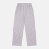 View 1 of product The Turnbull & Asser Red and Blue Stripe Cotton Hastings Pyjama Trousers feature a loose fit with an elastic waistband for comfort, showcasing bold red and blue stripes on soft cotton, displayed against a plain white background.