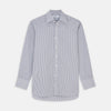 View 1 of product The Navy Check Cotton Regular Fit Mayfair Shirt by Turnbull & Asser features a timeless checked pattern for a classic look.