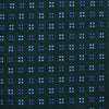 View 3 of product The MINI SQUARE SPOT FOREST GREEN BLUE TIE by Turnbull & Asser is a classic men's accessory, featuring a rolled-up green silk design with small blue geometric patterns—perfect for the modern gentleman.