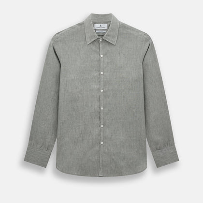 Flint Grey Linen Westminster Shirt