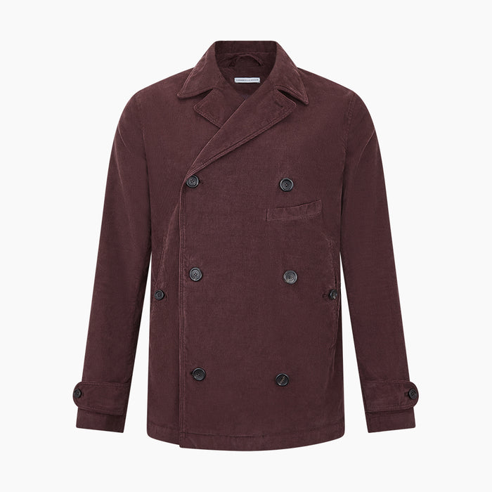 Burgundy Kingston Corduroy Caban Jacket Image 6