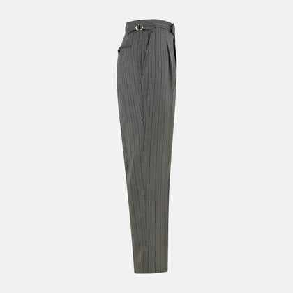Grey Multi Pinstripe Morning Dress Trousers Image 3