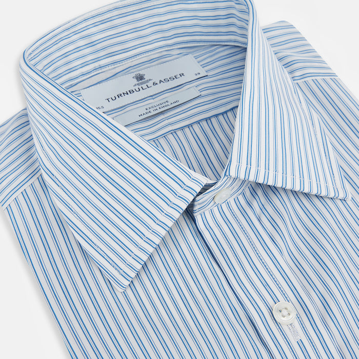 Sky Blue Double Stripe Mayfair Shirt Image 1