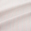 View 6 of product The Turnbull & Asser Burgundy Multi Hairline Stripe Mayfair Shirt features long sleeves, a classic collar, buttoned cuffs, and slim vertical stripes—ideal for formal wear and shown against a plain white background.