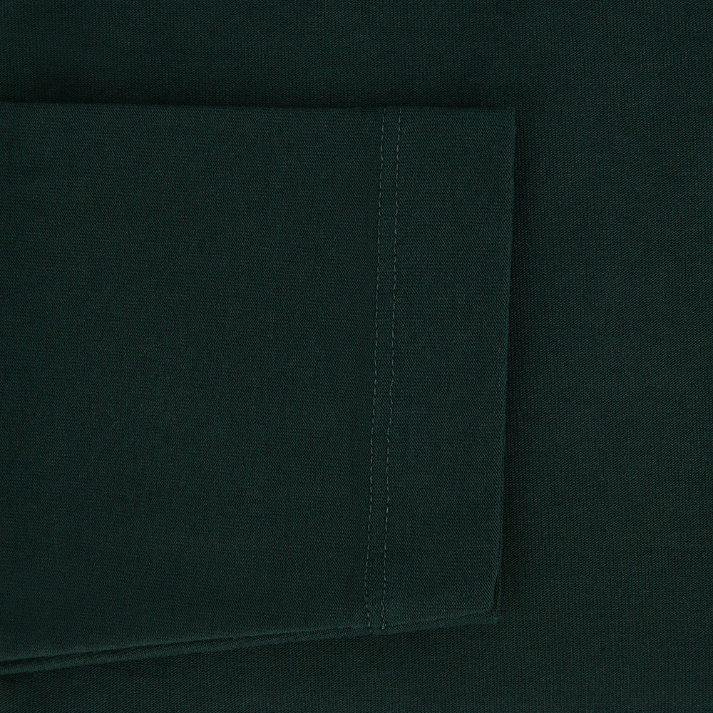 A forest green long-sleeve crewneck t-shirt by Turnbull & Asser is laid flat on a white background, showing the front side with no visible patterns or logos—a timeless, versatile staple.