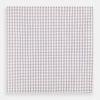 View 1 of product The Turnbull & Asser Hand Rolled Purple Graph Check Handkerchief features a white cloth with evenly spaced thin purple lines forming small squares, neatly laid flat against a white background.