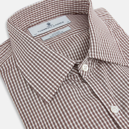 Burgundy Micro Check Westminster Shirt Image 1