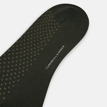 Forest Green Motif Mid-Length Socks Image 2
