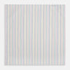 View 1 of product Turnbull & Asser’s Rainbow Double Pinstripe Hand-Rolled Handkerchief features a white square design with slim red, blue, green, and yellow stripes and refined hand-rolled edges.