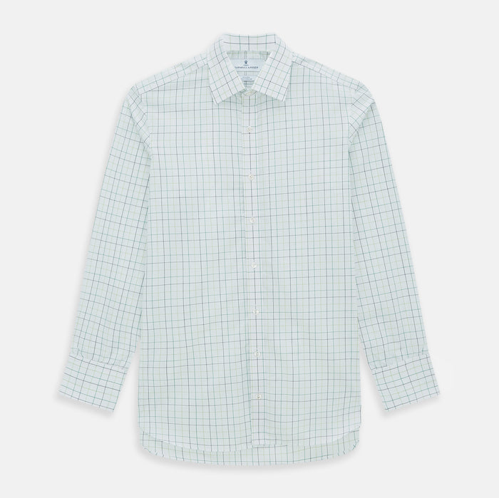 Dark Green Grid Check Mayfair Shirt