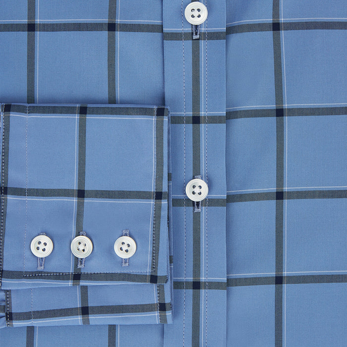 Colony Blue Grid Check Mayfair Shirt Image 3