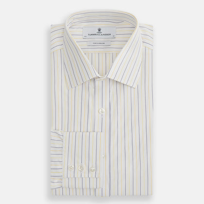 Yellow Double Pinstripe Mayfair Shirt Image 3