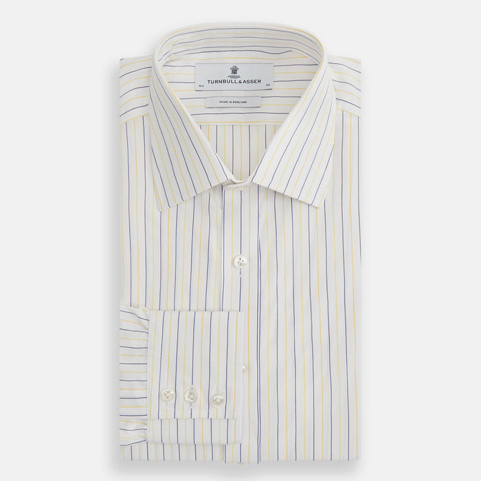 Yellow Double Pinstripe Mayfair Shirt Image 3