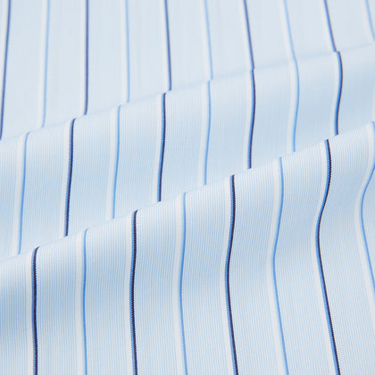 Navy and Blue Combination Stripe Mayfair Shirt Image 5