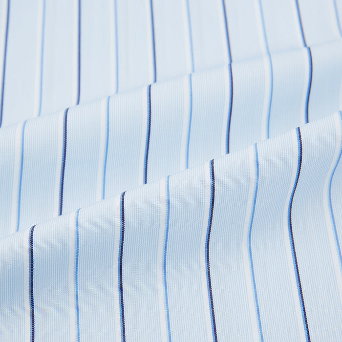 Navy and Blue Combination Stripe Mayfair Shirt Image 5