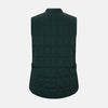 View 3 of product Turnbull & Asser Forest Green Quilted Gilet features a front zipper, two zippered side pockets, and a small chest pocket. Shown against a white background, it's a stylish lightweight layer for any season.
