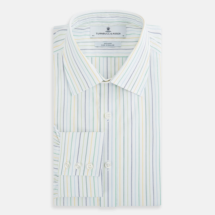Multi Tone Double Pinstripe Mayfair Shirt Image 4