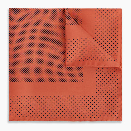 Orange Dot Silk Pocket Square Image 4