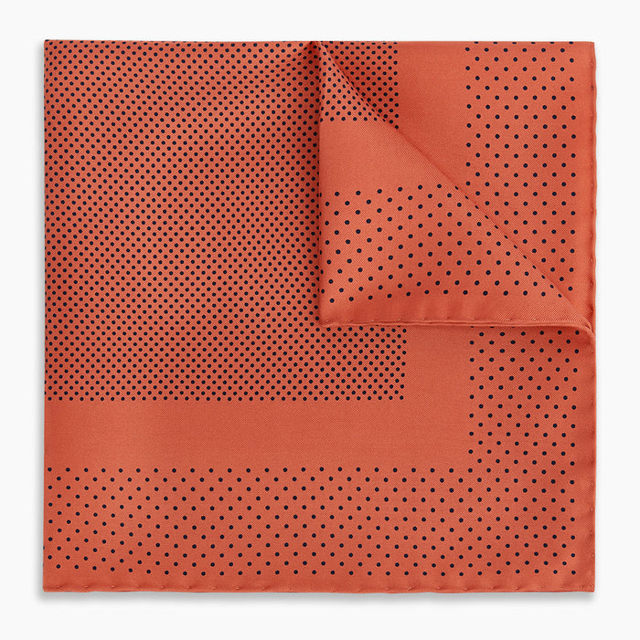 Orange Dot Silk Pocket Square Image 4