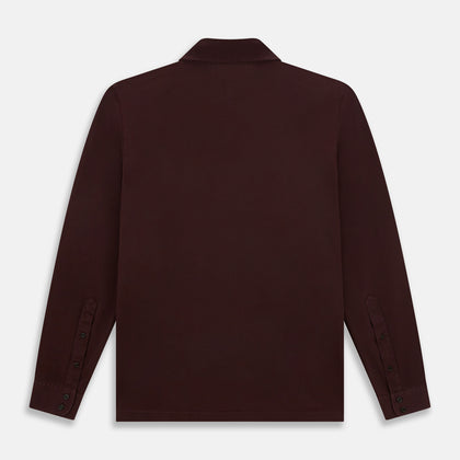 Burgundy Rugby Polo Shirt Image 2