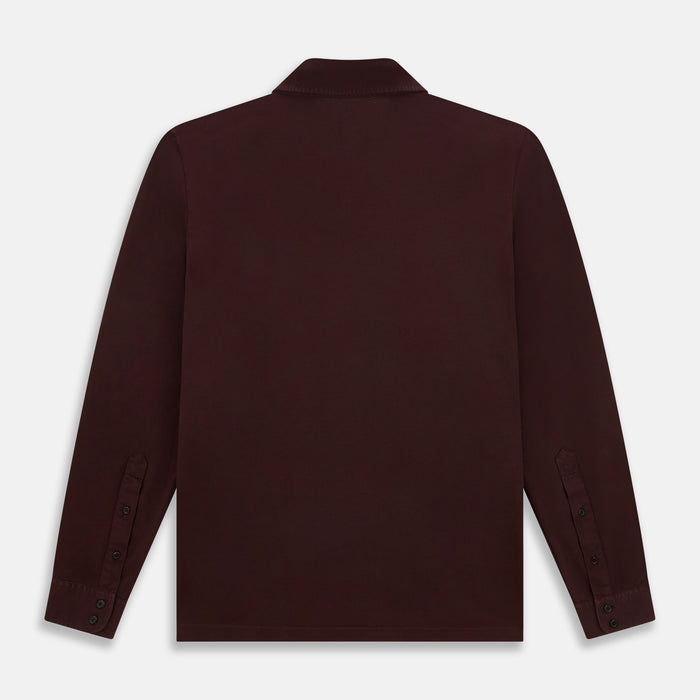 Burgundy Rugby Polo Shirt Image 2