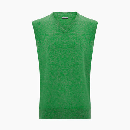 Fern Green V-neck Sleeveless Vest Image 7