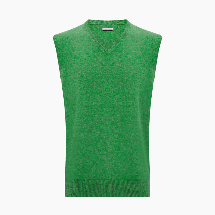 Fern Green V-neck Sleeveless Vest Image 7