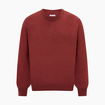 Crimson Red Cashmere Round Neck Jumper Image 4