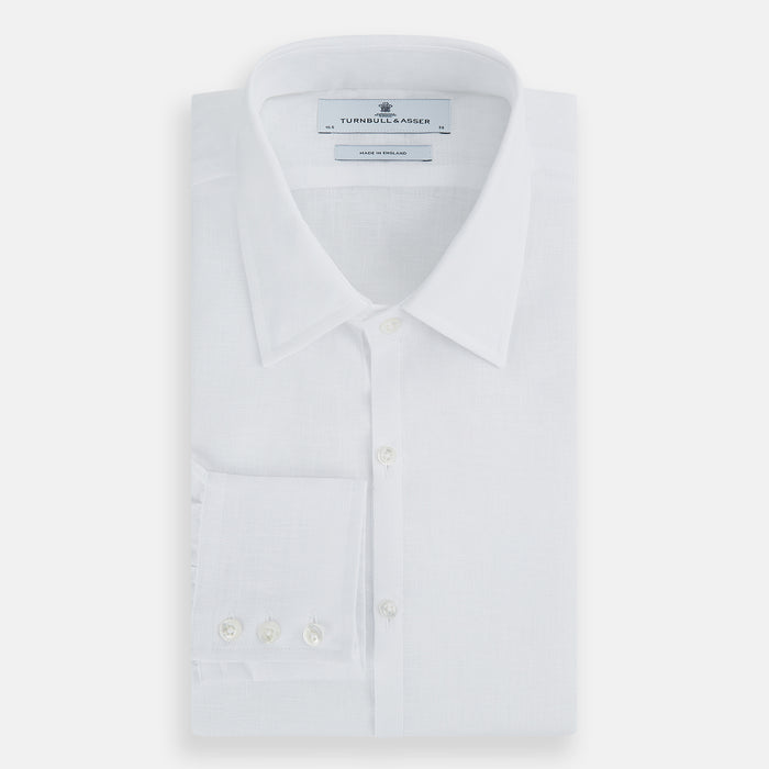 White Linen Westminster Shirt Image 4