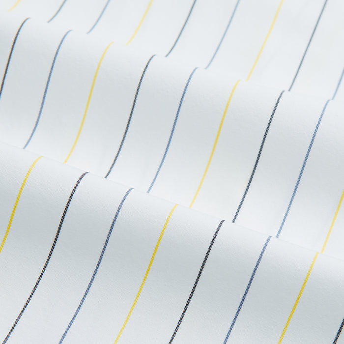 Navy and Yellow Wide Pinstripe Mayfair Shirt Image 5